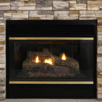 Natural gas fireplace for effective heating