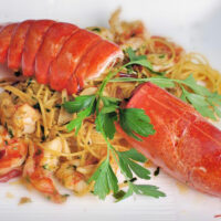 The goodness of boiled lobster